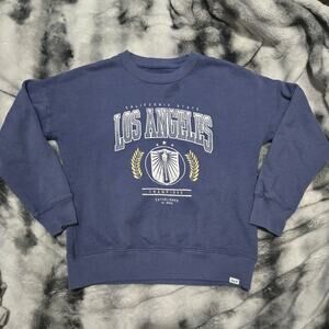 Abercrombie Kids California State Sweatshirt 9/10 Blue Graphic Pullover Flaw